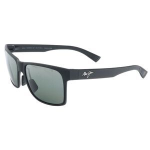 Maui Jim MJ0683S-001 Sleek Matte Black Square Grey Polarized Glass